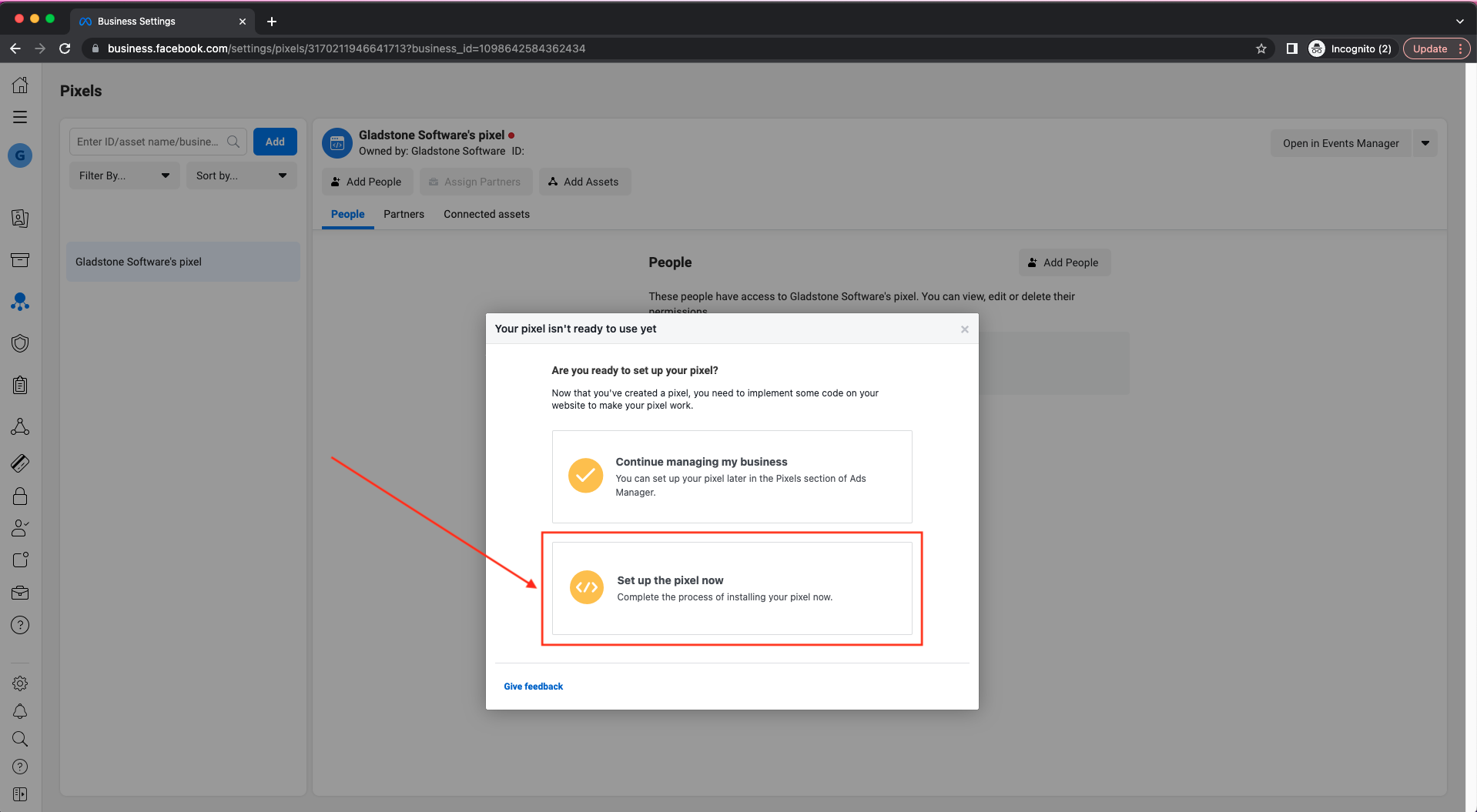 GladstoneGo: Facebook (Meta) Pixel Integration