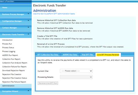 GMC EFT Module 4.23 feature and processing improvements