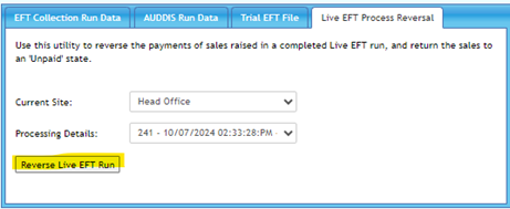 GMC EFT Module 4.23 feature and processing improvements