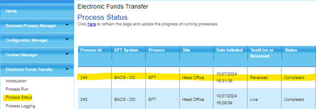 GMC EFT Module 4.23 feature and processing improvements