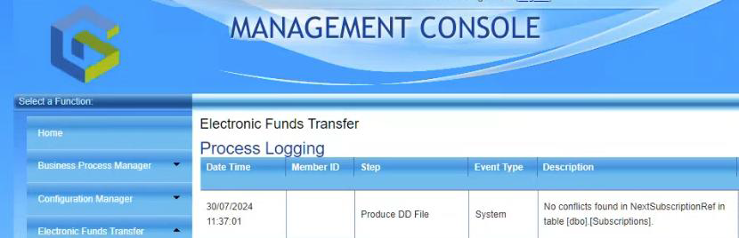 GMC EFT Module 4.23 feature and processing improvements
