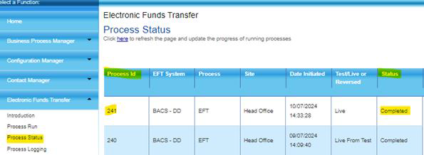 GMC EFT Module 4.23 feature and processing improvements